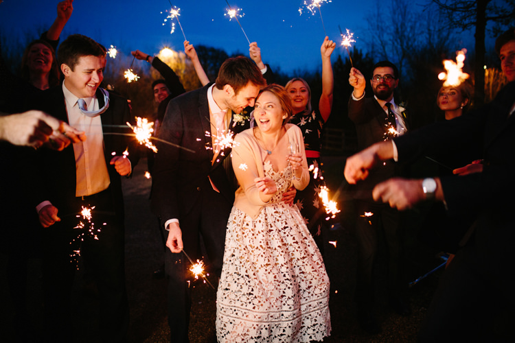 Sparklers Bride Groom Alternative Rainbow Fun Loving Budget Wedding Hanger Farm Arts Centre Southampton https://www.nicolastreaderphotography.co.uk/