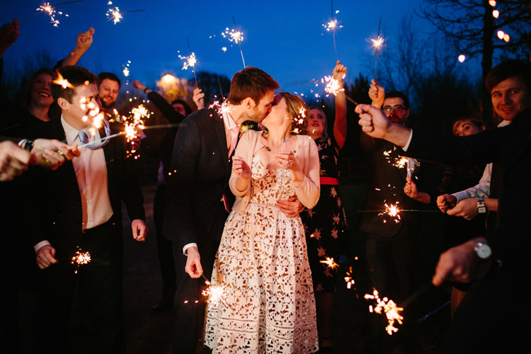 Sparklers Bride Groom Alternative Rainbow Fun Loving Budget Wedding Hanger Farm Arts Centre Southampton https://www.nicolastreaderphotography.co.uk/