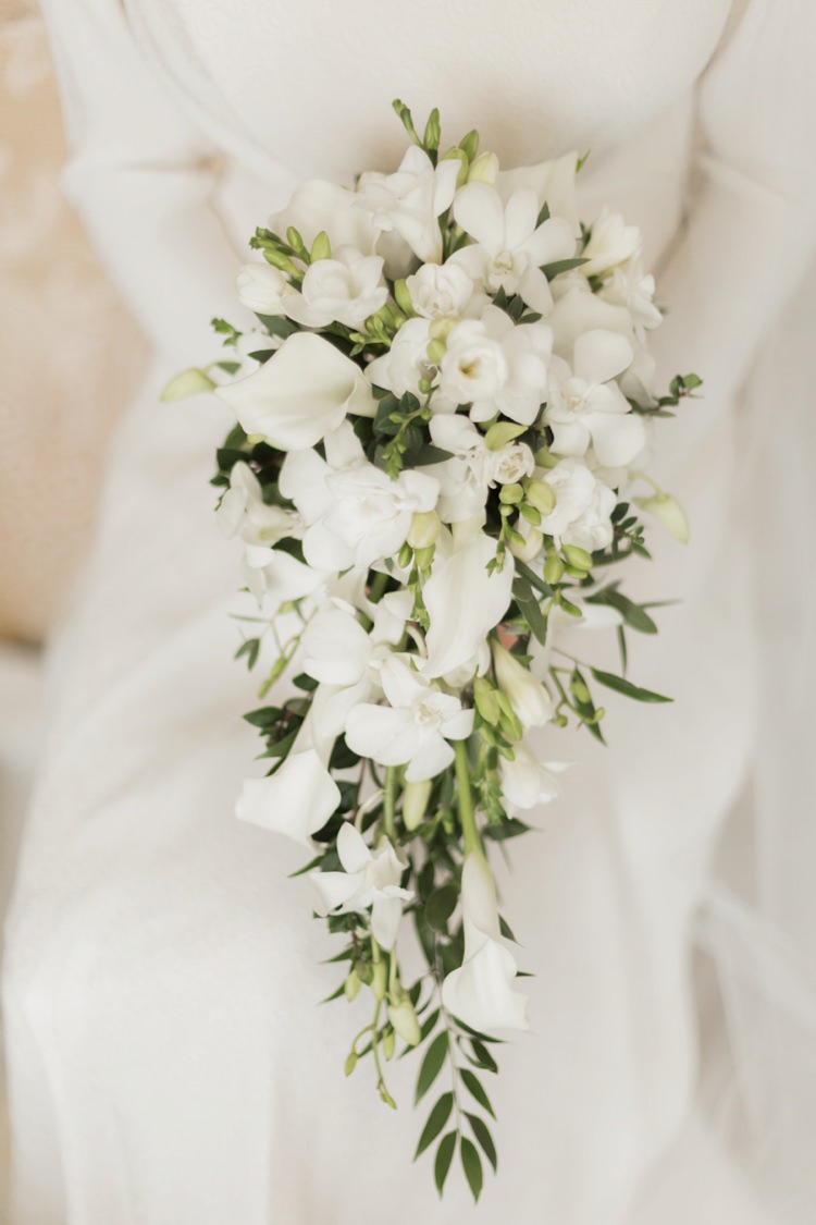 Flowers Bride Bridal Bouquet White Fresia Lily Vintage 1930s Wedding Worthing Pier West Sussex https://clairemacintyre.com/