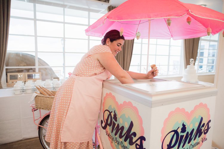 Ice Cream Cart Vintage 1930s Wedding Worthing Pier West Sussex https://clairemacintyre.com/