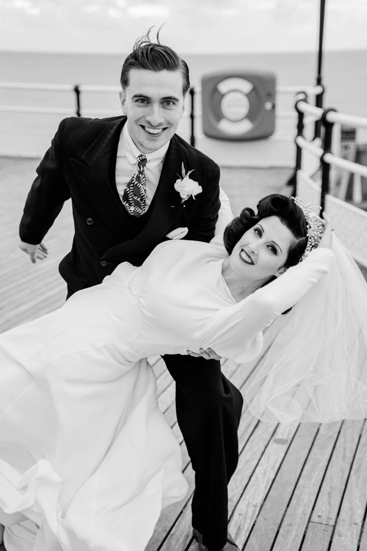 Vintage 1930s Wedding Worthing Pier West Sussex https://clairemacintyre.com/
