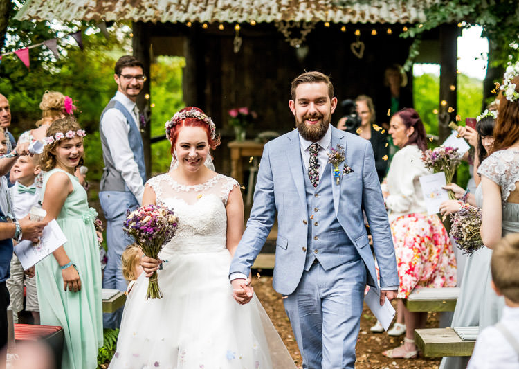 Confetti Throw Mismatched Colourful Wildflower Meadow Wedding Hush Venues Norfolk http://lighteningphotography.co.uk/