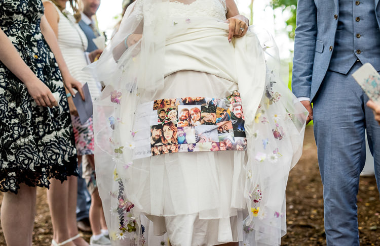 Flowers Floral Dress Gown Bride Bridal Short Photos Photographs Mismatched Colourful Wildflower Meadow Wedding Hush Venues Norfolk http://lighteningphotography.co.uk/