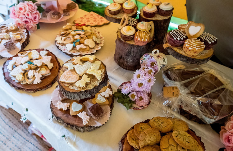 Cake Table Treats Mismatched Colourful Wildflower Meadow Wedding Hush Venues Norfolk http://lighteningphotography.co.uk/