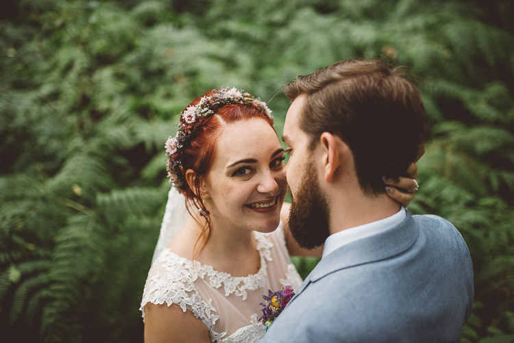 Bride Bridal Make Up Flower Crown Mismatched Colourful Wildflower Meadow Wedding Hush Venues Norfolk http://lighteningphotography.co.uk/