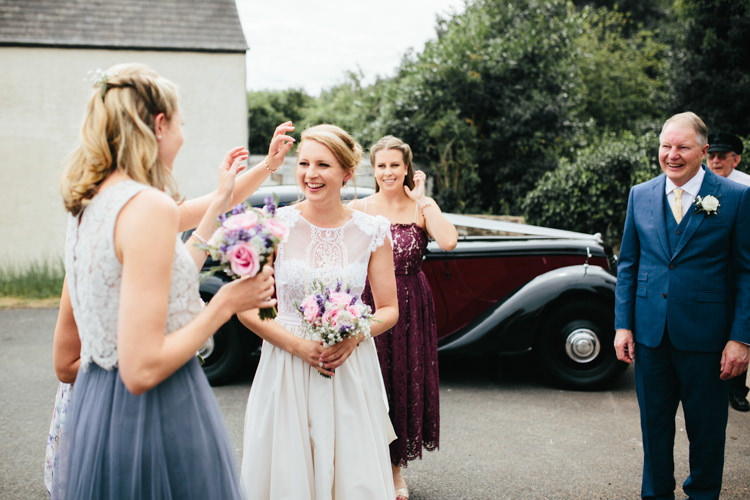 Katya Katya Shehurina Dress Cap Sleeve Lace Overlay Floral Wild Flowers Mismatched Bridesmaids Relaxed Natural Local Country Marquee Wedding http://francescahillphotography.com/