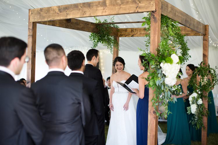 Outdoor Field Rustic Marquee Tipi Tent Wood Greenery Lanterns White Florals Arch | Black Tie Carnival Wedding Hot Air Balloon http://www.makingthemoment.com/
