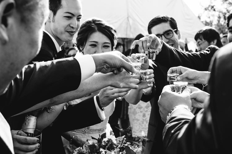 Outdoor Field Rustic Marquee Tipi Tent Bride Groom Shots | Black Tie Carnival Wedding Hot Air Balloon http://www.makingthemoment.com/