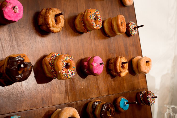 Outdoor Summer Field Rustic Marquee Tipi Tent Donut Wall | Black Tie Carnival Wedding Hot Air Balloon http://www.makingthemoment.com/