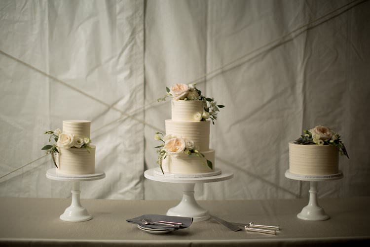 Outdoor Summer Field Rustic Marquee Tipi Tent White Greenery Classic Cake | Black Tie Carnival Wedding Hot Air Balloon http://www.makingthemoment.com/