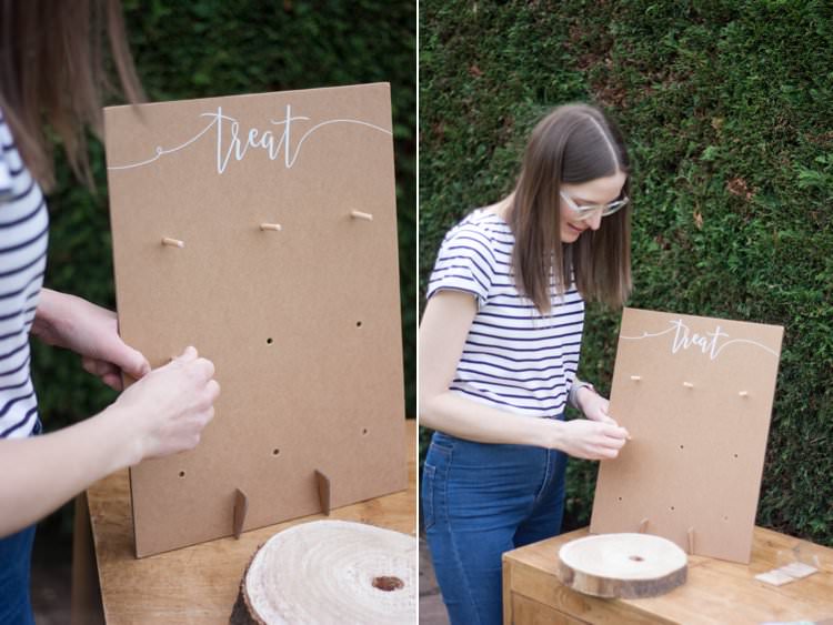 DIY Wedding Dessert Table Tutorial Cake Donut Wall Doughnut Stand