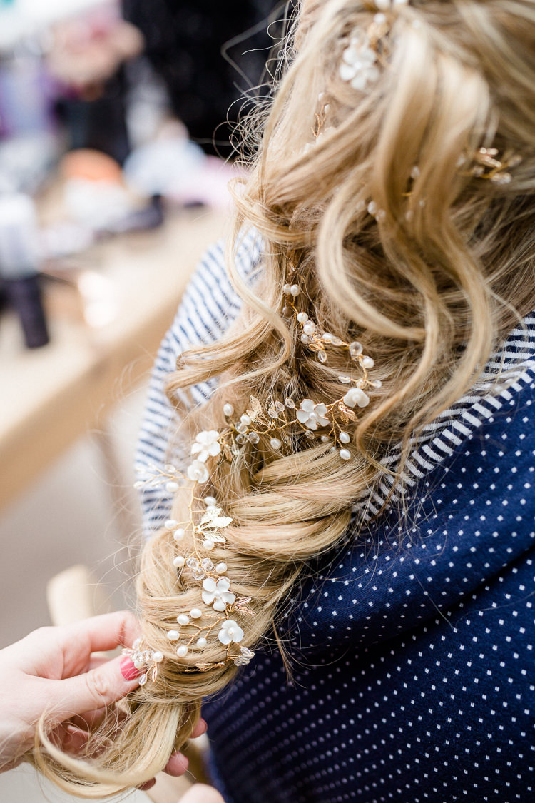 Bride Bridal Up Do Hairstyle Plait Hair Vine Autumn Countryside Family Farm Wedding Dorset http://www.lydiastampsphotography.com/