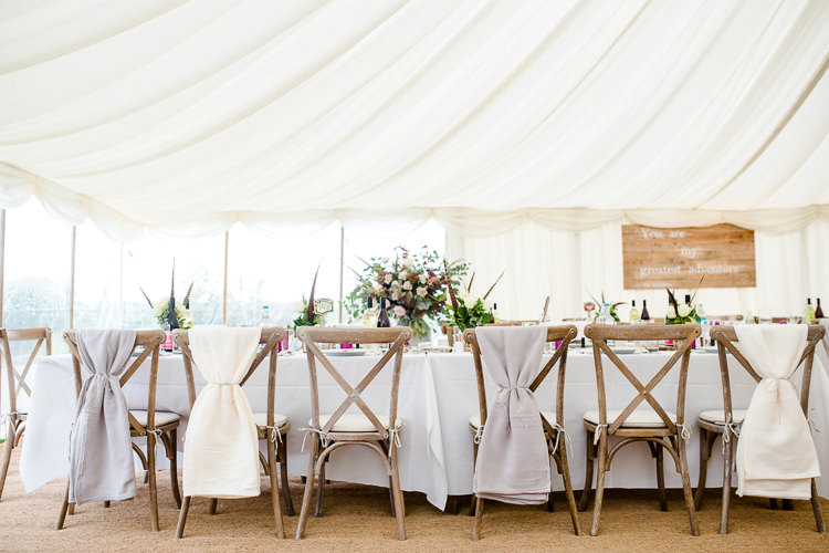 Rustic Wooden Chair Cross Back Blanket Grey Cream Autumn Countryside Family Farm Wedding Dorset http://www.lydiastampsphotography.com/