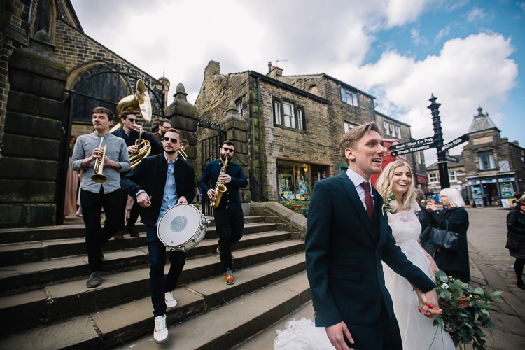 Brass Copper Music Filled Barn Wedding East Riddlesden Hall Yorkshire https://www.joestenson.co.uk/
