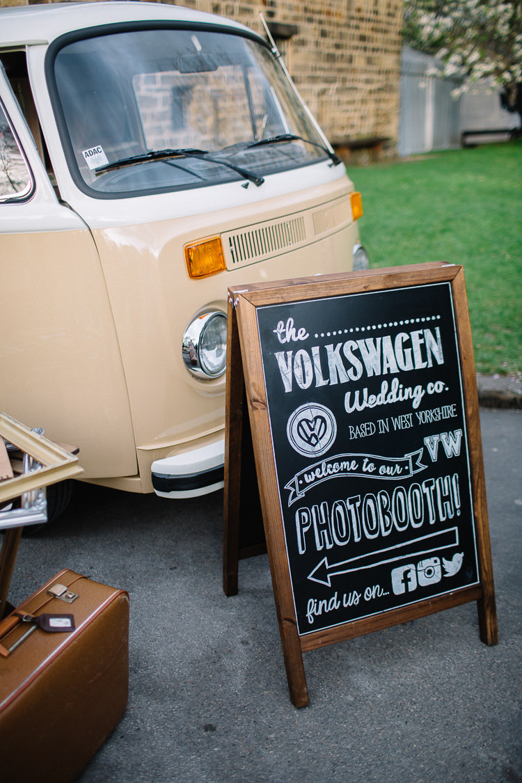 VW Camper Photo Booth Brass Copper Music Filled Barn Wedding East Riddlesden Hall Yorkshire https://www.joestenson.co.uk/