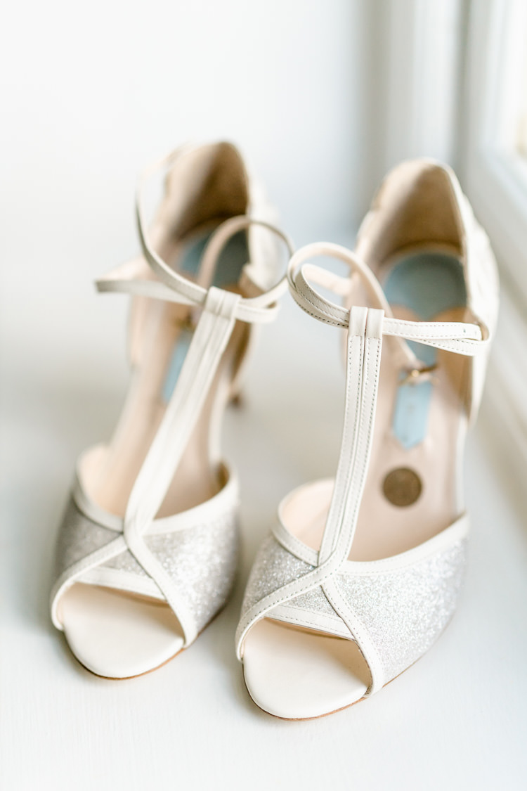 Bride Bridal Shoes T Bar Sixpence Charlotte Mills Nostalgic Honest British Loseley Park Wedding Surrey https://www.johnbarwoodphotography.co.uk/