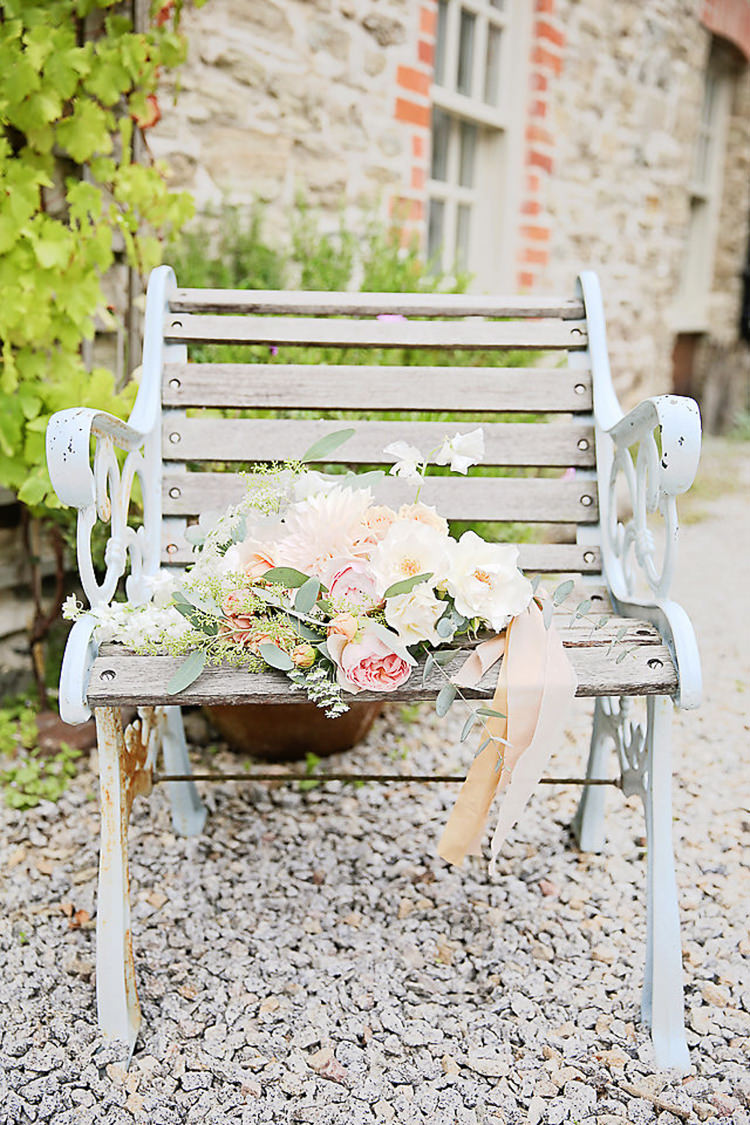 Pink Peach Pastel Bouquet Bride Bridal Silk Ribbon Rose Peony Eucalyptus Pretty Sparkly Lusty Glaze Beach Cornwall Wedding http://victoriamitchellphotography.com/