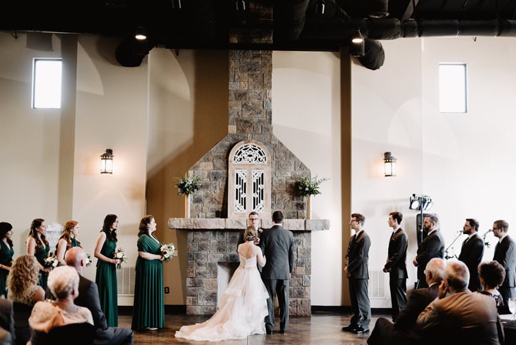 Outdoor Destination Classic Pink Bride Princess Gown Neutral Simple White Romantic Castle Window Aisle Ceremony | Dreamy Blush Emerald Fairytale Wedding Oklahoma http://www.kelcyleighphotography.com/