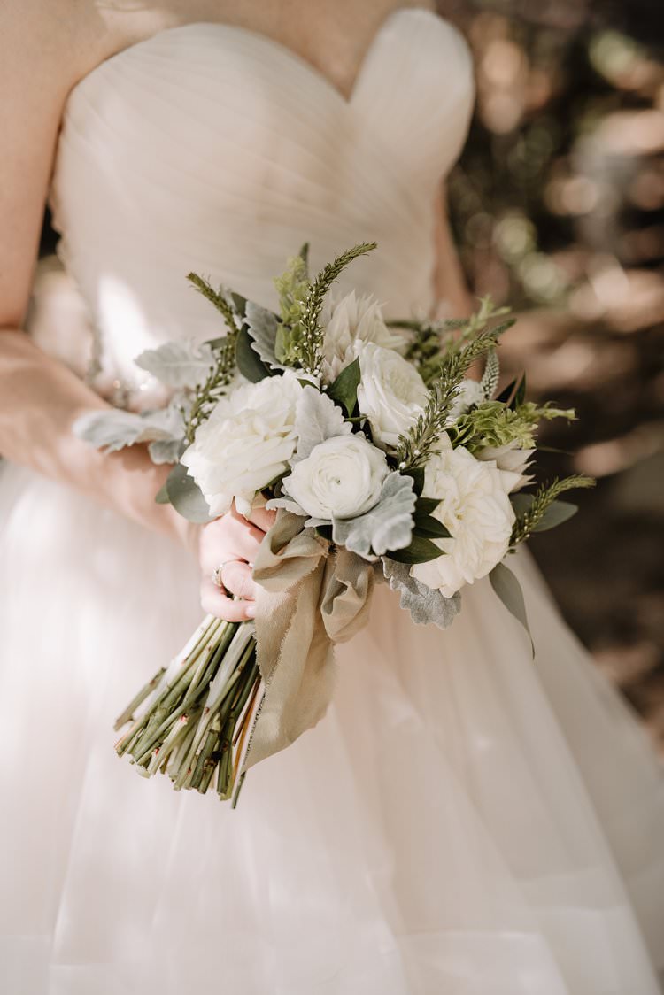 Outdoor Destination Classic Pink Bride Gown Neutral Simple White Greenery Bouquet | Dreamy Blush Emerald Fairytale Wedding Oklahoma http://www.kelcyleighphotography.com/