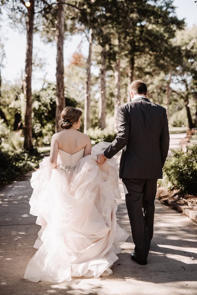 Outdoor Destination United States Classic Pink Bride Gown Updo | Dreamy Blush Emerald Fairytale Wedding Oklahoma http://www.kelcyleighphotography.com/