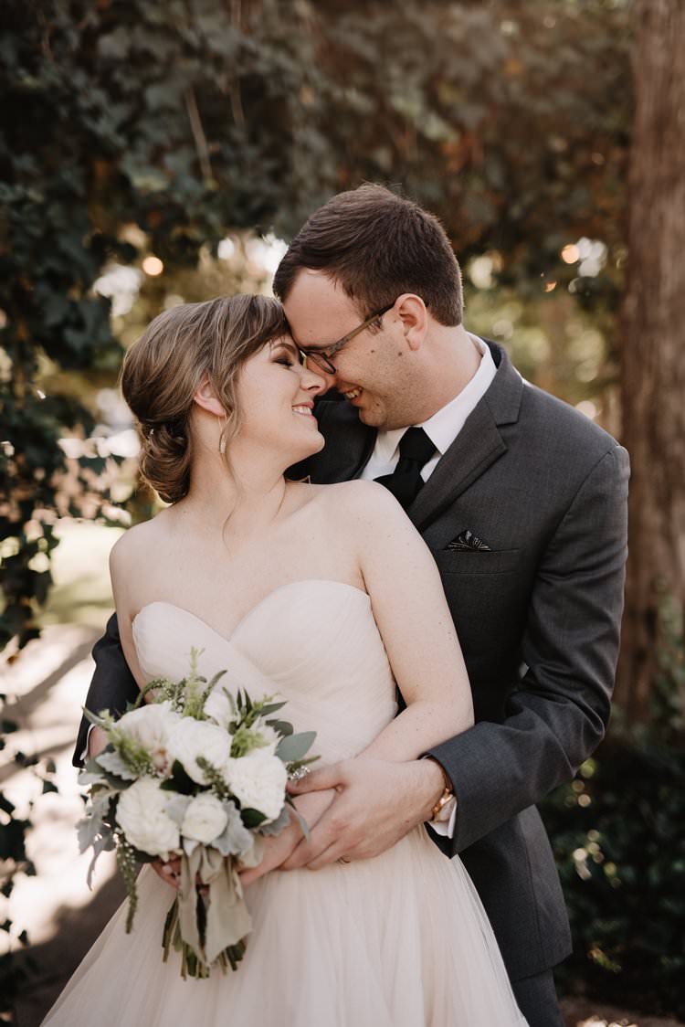 Outdoor Destination Classic Romantic Pink Princess Gown Bride White Bouquet Groom | Dreamy Blush Emerald Fairytale Wedding Oklahoma http://www.kelcyleighphotography.com/