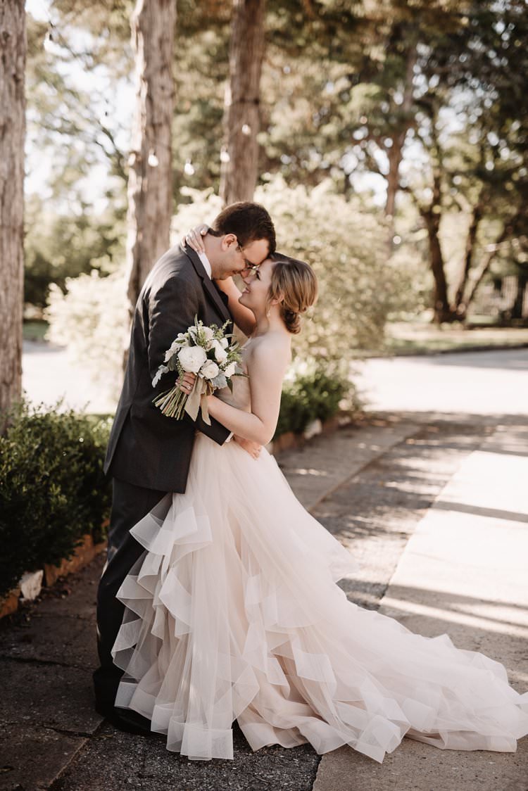 Outdoor Destination Classic Romantic Pink Princess Gown Bride White Bouquet Groom | Dreamy Blush Emerald Fairytale Wedding Oklahoma http://www.kelcyleighphotography.com/