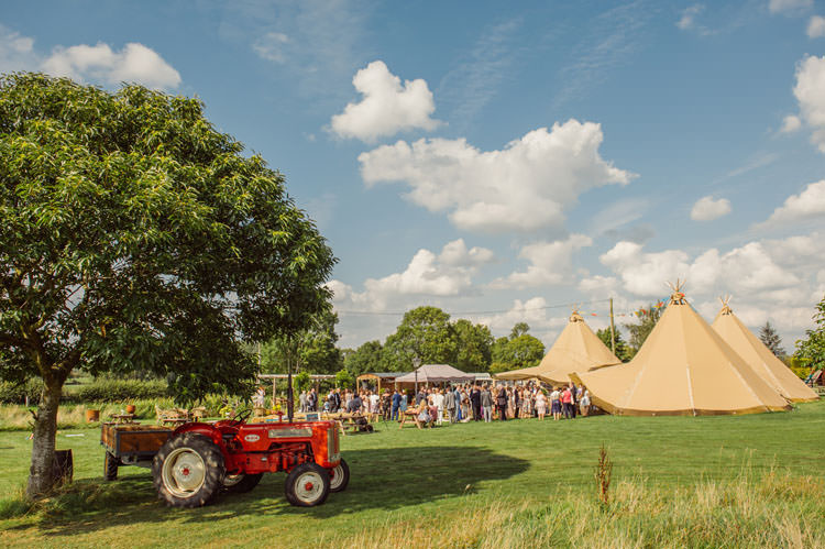 Bridge House Barn Leicestershire Wedding Colourful DIY Festival Tipi https://bpwphotography.com/