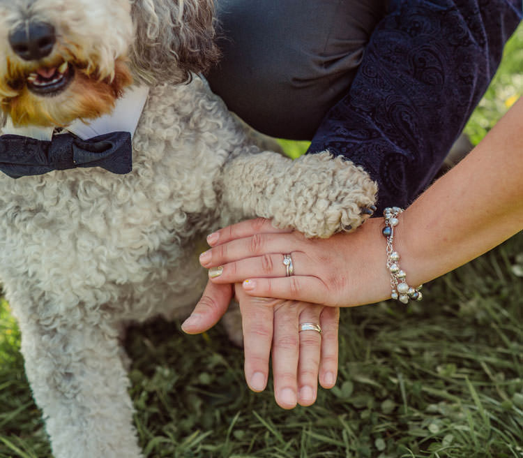 Dog Pet Rings Bands Bridge House Barn Leicestershire Wedding Colourful DIY Festival Tipi https://bpwphotography.com/