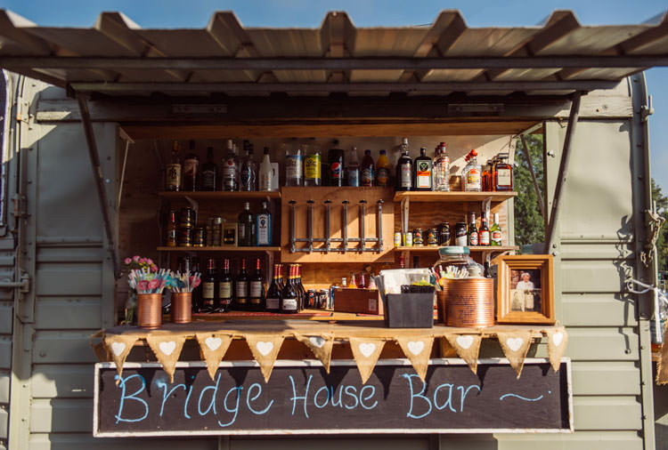 Bar Rustic Vintage Bridge House Barn Leicestershire Wedding Colourful DIY Festival Tipi https://bpwphotography.com/