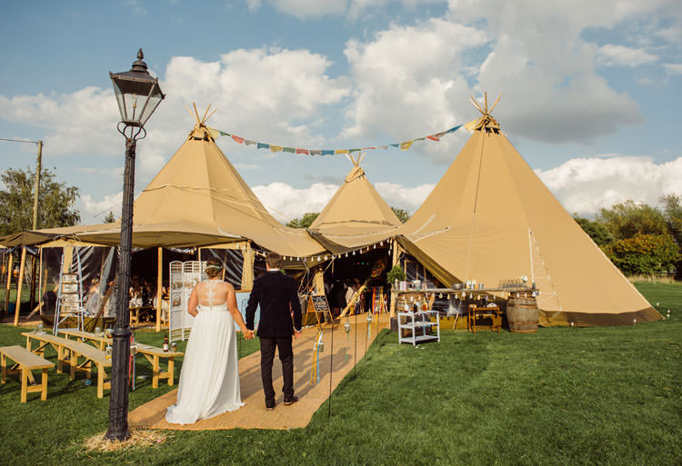 Bridge House Barn Leicestershire Wedding Colourful DIY Festival Tipi https://bpwphotography.com/
