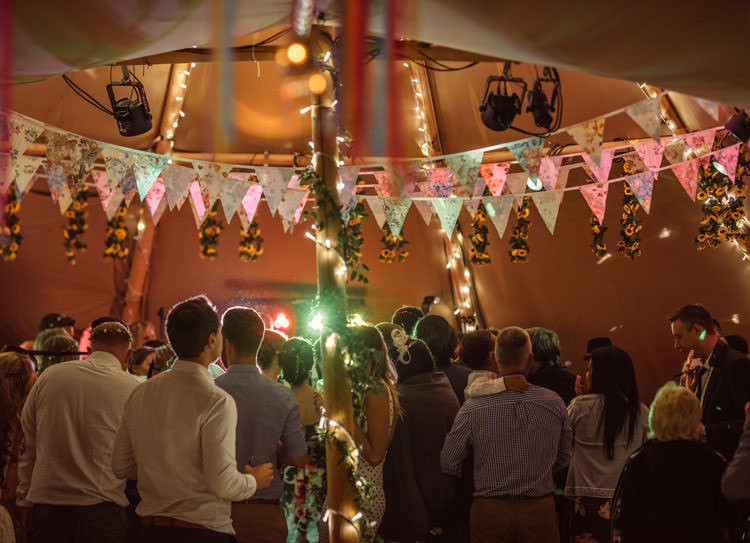 Bridge House Barn Leicestershire Wedding Colourful DIY Festival Tipi https://bpwphotography.com/