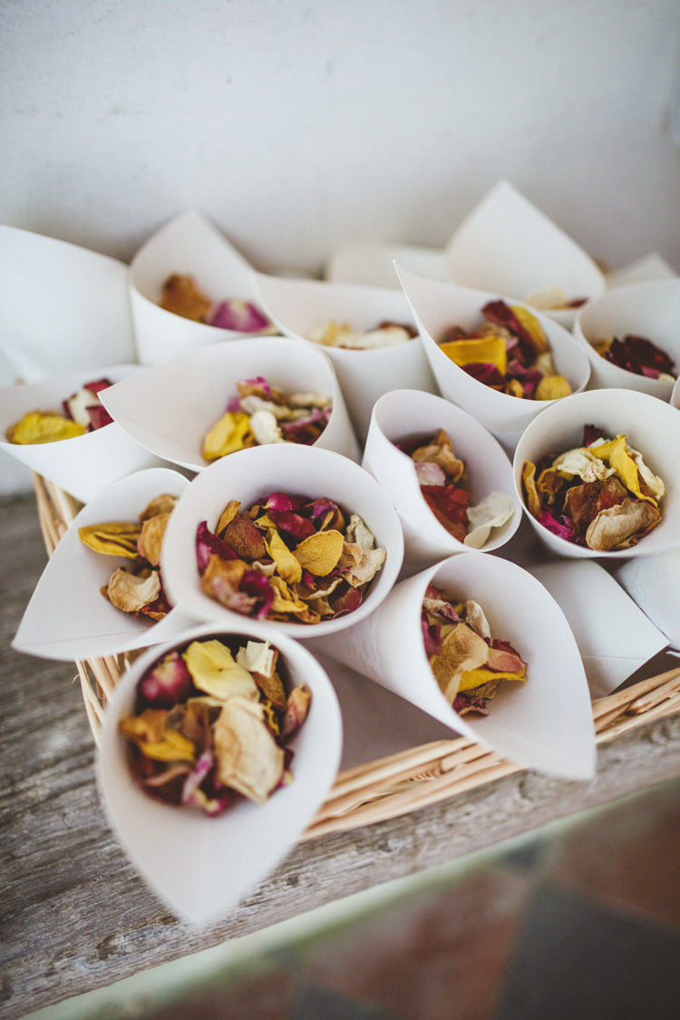 Petal Confetti Cones Relaxed Country Tipi Yellow Wedding Hampshire https://photography34.co.uk/
