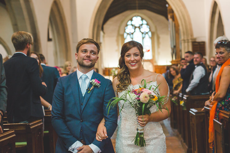 Bride Bridal Sottero & Midgley Dress Gown Lace Shoulder Detail Richard James Suit Three Piece Waistcoat Blue Groom Colourful Outdoor Tipi Farm Wedding https://kirstymackenziephotography.co.uk/