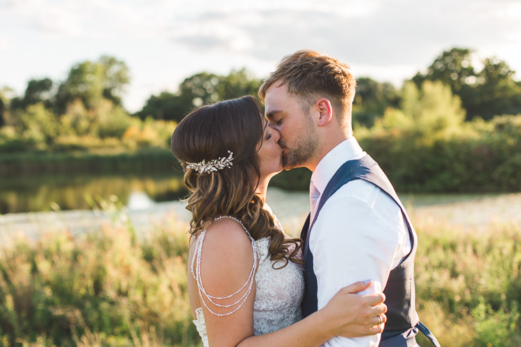 Bride Bridal Sottero & Midgeley Dress Gown Lace Shoulder Detail Richard James Suit Three Piece Waistcoat Blue Groom Colourful Outdoor Tipi Farm Wedding https://kirstymackenziephotography.co.uk/