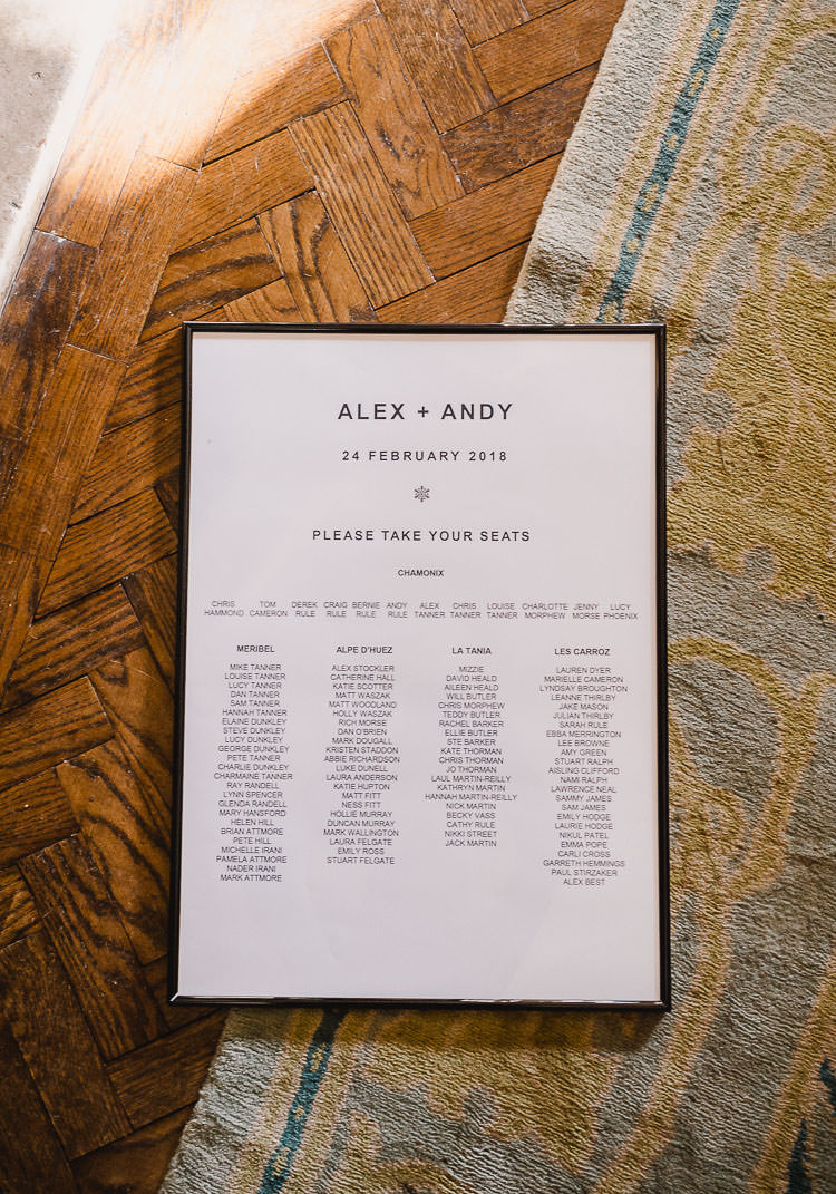 Modern Snowflake Seating Plan Table Chart Raucous Artistic Wintry Wedding Voewood Norfolk https://www.luisholden.com/