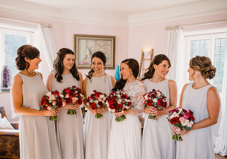 Grey Bridesmaid Dresses Raucous Artistic Wintry Wedding Voewood Norfolk https://www.luisholden.com/