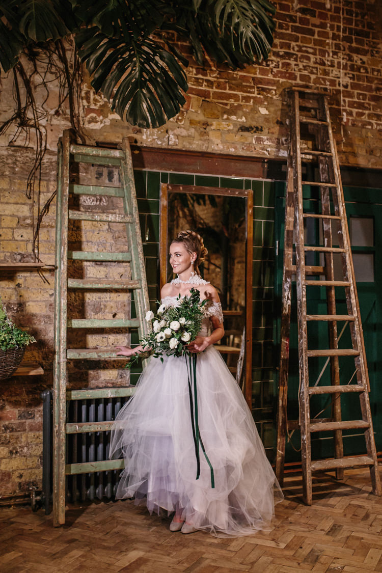 Bridal Separates Top Skirt Lace Tulle Dress Gown Bride Bridal Lilac Luxe Industrial Velvet Wedding Ideas https://jessypapasavvaphotography.com/
