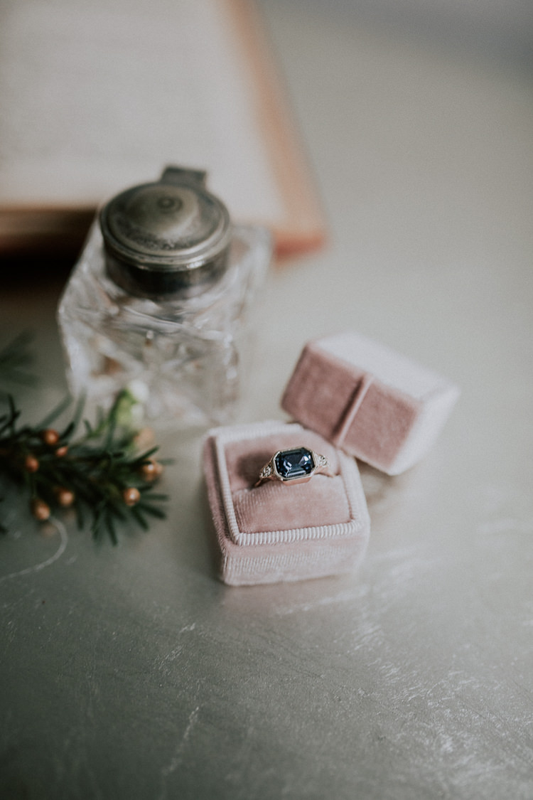 Ring Box Pale Pink Engagement Band Moody Jewel Tone Velvet Wedding Ideas Sanctum On The Green https://lolarosephotography.com/