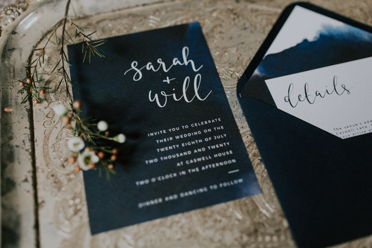 Calligraphy Stationery Invites Invitations Navy Red Moody Jewel Tone Velvet Wedding Ideas Sanctum On The Green https://lolarosephotography.com/