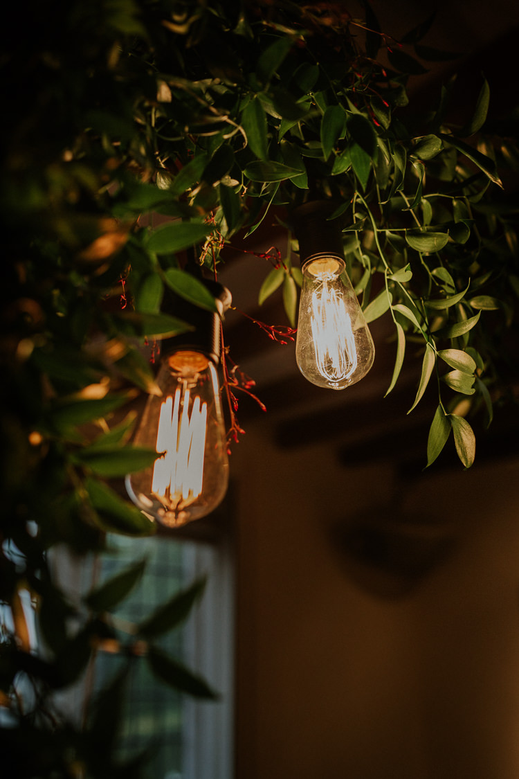 Festoon Lighting Lights Edison Moody Jewel Tone Velvet Wedding Ideas Sanctum On The Green http://www.kategrayphotography.com/