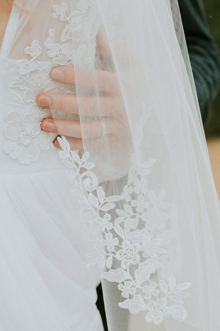 Embroidered Embroidery Lace Dress Gown Veil Bride Bridal Moody Jewel Tone Velvet Wedding Ideas Sanctum On The Green https://www.hannahmcclunephotography.com/