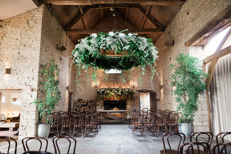 Flowers Arrangement Ceremony Fireplace Mantle Candles Greenery White Hydrangea Gypsophila Hazy Summer Lavender Grey Wedding Cripps Barn Cotswolds http://jobradbury.co.uk/