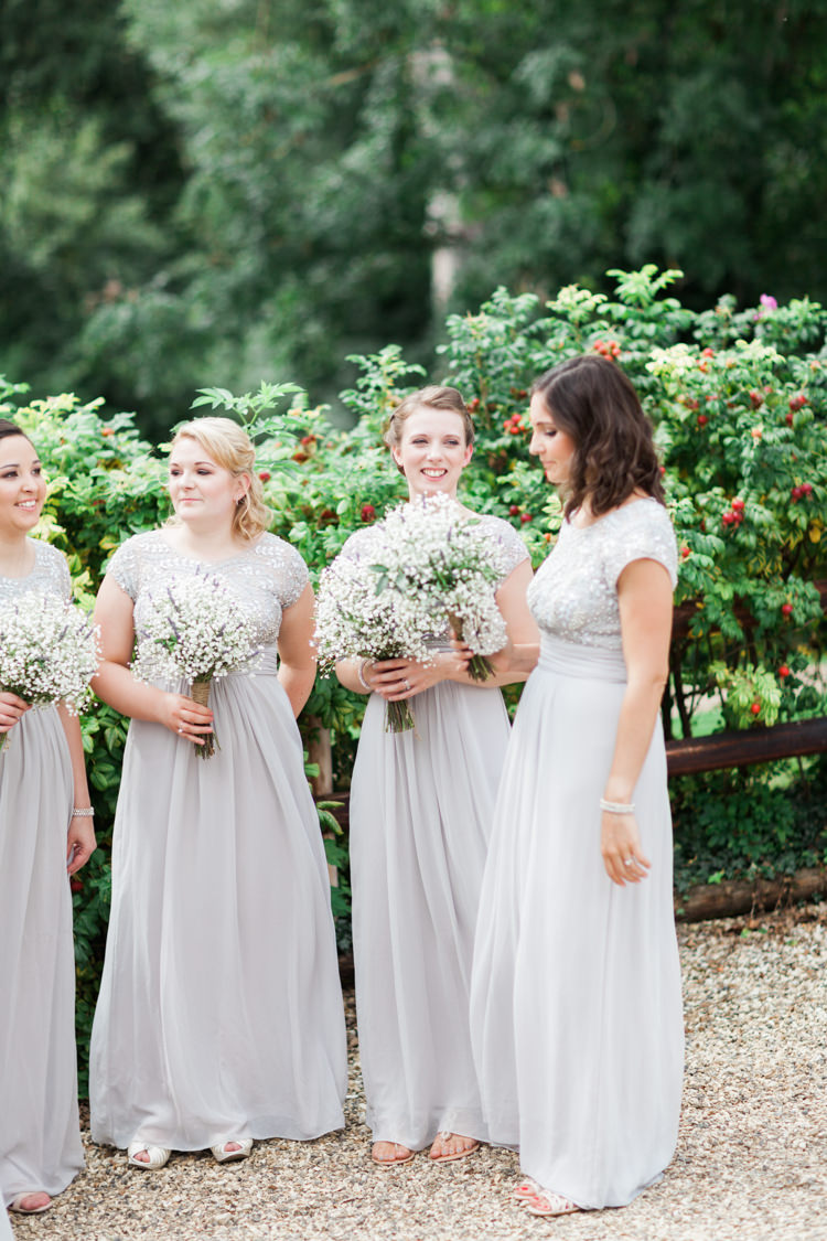 Long Maxi Embellished Bridesmaid Dresses Hazy Summer Lavender Grey Wedding Cripps Barn Cotswolds http://jobradbury.co.uk/