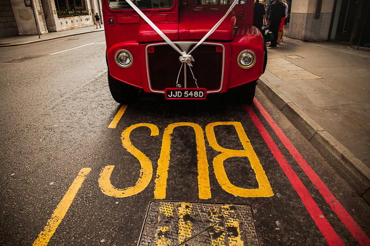 Routemaster Bus 195 Piccadilly BAFTA London Wedding Matt Parry Photography