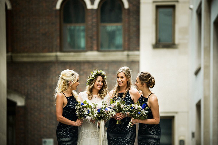 ASOS Black Sequin Dresses Bridesmaids 195 Piccadilly BAFTA London Wedding Matt Parry Photography