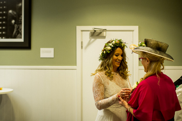 Flower Crown Bride Bridal Accessory Headdress 195 Piccadilly BAFTA London Wedding Matt Parry Photography