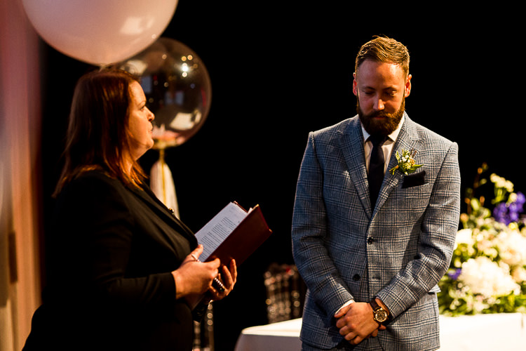 Groom Tweed Blue Check Suit 195 Piccadilly BAFTA London Wedding Matt Parry Photography