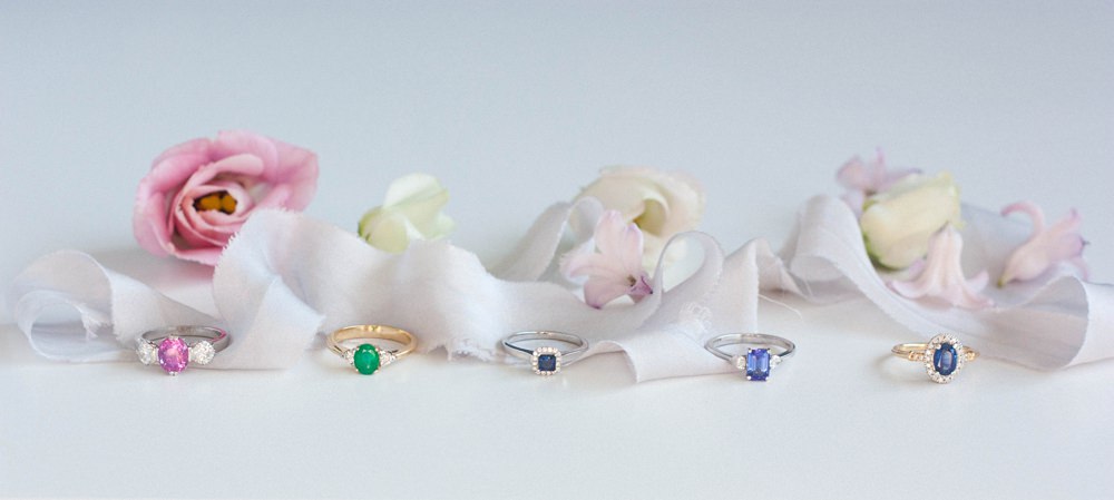 Alternative Engagement Rings Coloured Gem Wedding