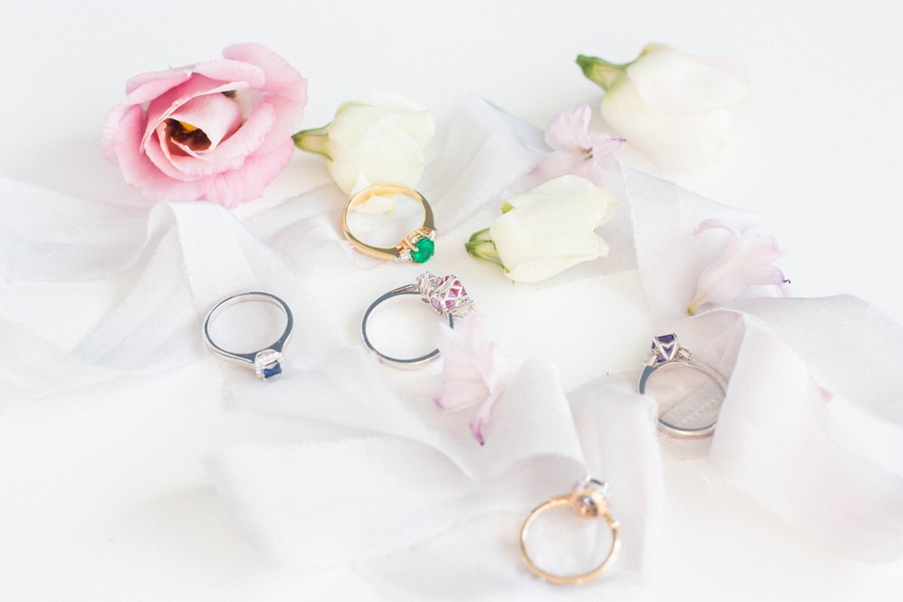Alternative Engagement Rings Coloured Gem Wedding