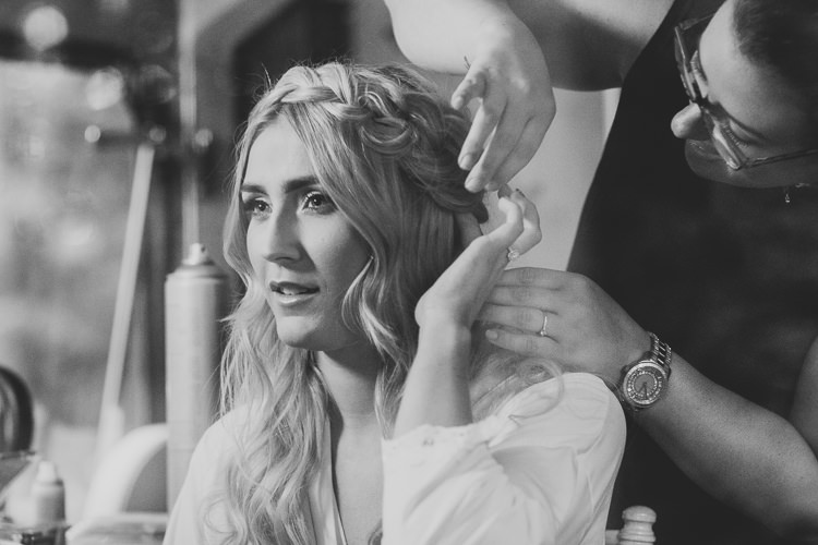 Hair Style Bride Bridal Plait Braid Halo Flowers Angrove Park Tipi Wedding Yorkshire Bloom Weddings